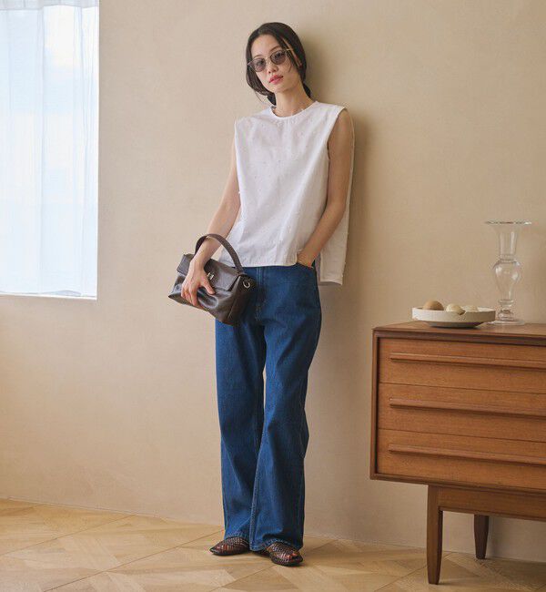 BEAUTY&YOUTH UNITED ARROWS「ドット ジャガード ノースリーブブラウス ウォッシャブル」|シャツ・ブラウス|