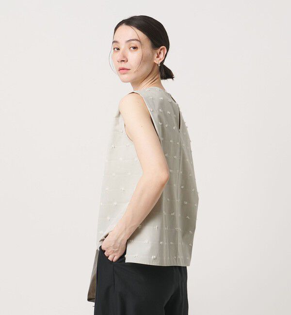 BEAUTY&YOUTH UNITED ARROWS「ドット ジャガード ノースリーブブラウス ウォッシャブル」|シャツ・ブラウス|