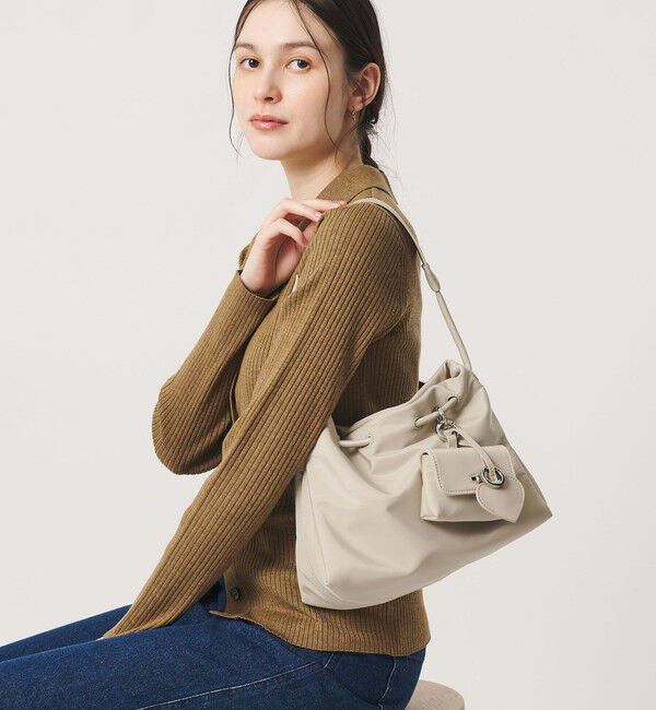 BEAUTY&YOUTH UNITED ARROWS「ポリエステル チャーム ドロスト バッグ」|ショルダー・メッセンジャー|NATURAL