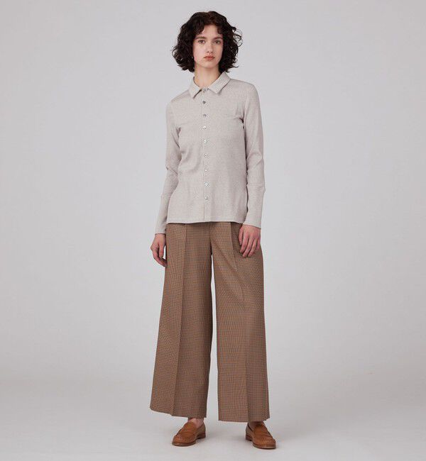 MACPHEE「ウールナチュラルストレッチ タックワイドパンツ」|その他|