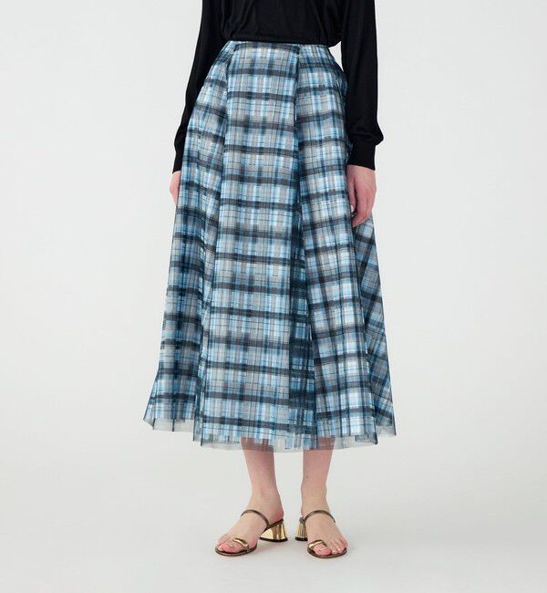 TOMORROWLAND BUYING WEAR「【別注】TELMA Layered チェック スカート」|フレア|