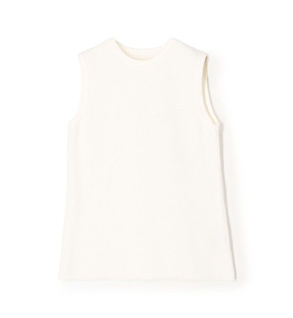 TOMORROWLAND GOODS「V::room コットンバイアスフリース ノースリーブプルオーバー」|Tシャツ・カットソー|11 ホワイト