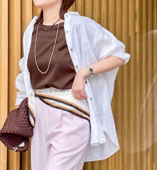 NOLLEY'S「ウォッシャブルワイドノースリーブTシャツ」|Tシャツ・カットソー|
