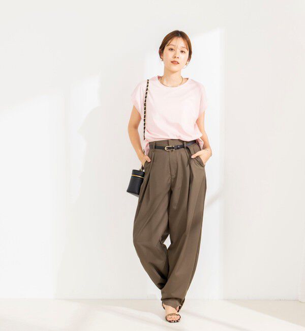 NOLLEY'S「ウォッシャブルワイドノースリーブTシャツ」|Tシャツ・カットソー|