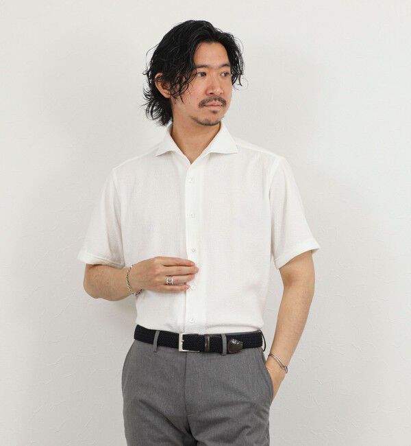 NOLLEY'S goodman「《ビジカジ対応》リンクス イタリアンカラーSS 半袖シャツ26SS」|シャツ・ブラウス|
