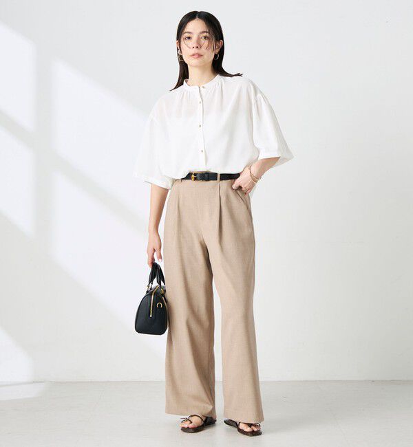 NOLLEY'S「《セットアップ対応》ウォッシャブル麻調ワイドパンツ」|その他|