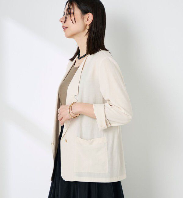 NOLLEY'S sophi「【BECシリーズ】ウォッシャブルリネナチュールシアージャケット」|テーラードジャケット|