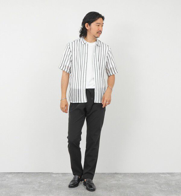 NOLLEY'S goodman「レースワンナップカラー 半袖ニットシャツ 26SS」|ニット・セーター|
