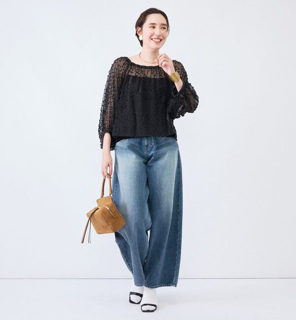 Rie Miller「《4サイズ展開》【RM denim】ルーズワイドデニム」|デニム|