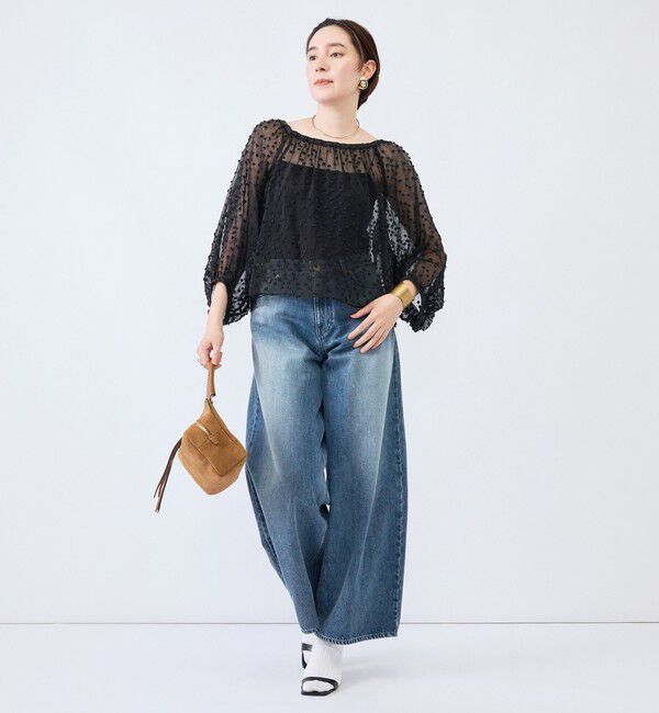 Rie Miller「《4サイズ展開》【RM denim】ルーズワイドデニム」|デニム|
