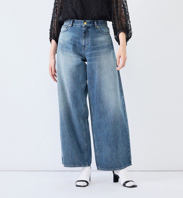 Rie Miller「《4サイズ展開》【RM denim】ルーズワイドデニム」|デニム|