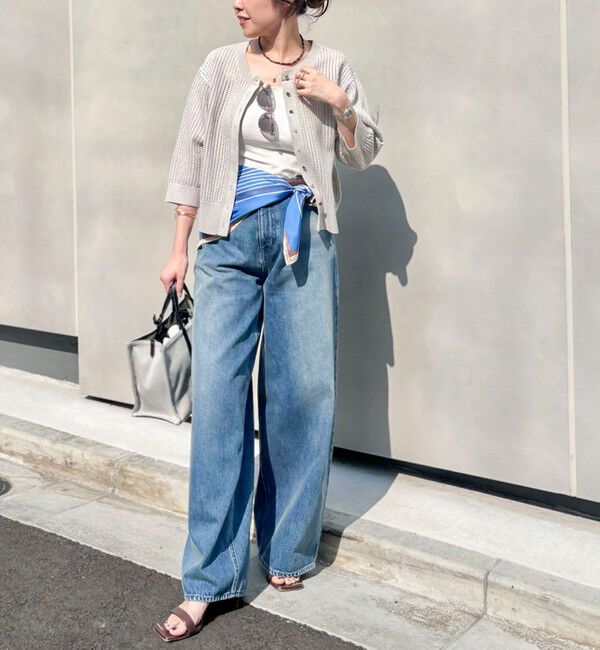 Rie Miller「《4サイズ展開》【RM denim】ルーズワイドデニム」|デニム|