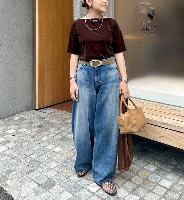 Rie Miller「《4サイズ展開》【RM denim】ルーズワイドデニム」|デニム|