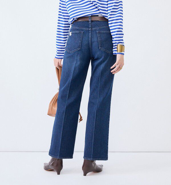 Rie Miller「《5サイズ展開》【RM denim】センタープレス裾デザインデニム」|デニム|