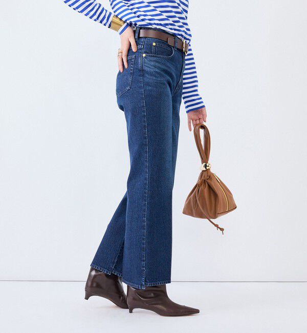 Rie Miller「《5サイズ展開》【RM denim】センタープレス裾デザインデニム」|デニム|