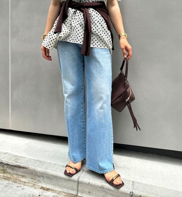 Rie Miller「《5サイズ展開》【RM denim】センタープレス裾デザインデニム」|デニム|