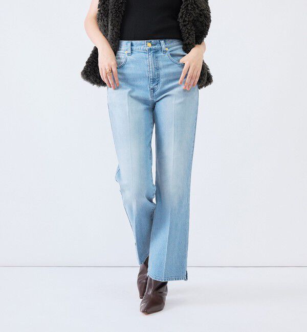 Rie Miller「《5サイズ展開》【RM denim】センタープレス裾デザインデニム」|デニム|