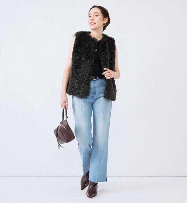 Rie Miller「《5サイズ展開》【RM denim】センタープレス裾デザインデニム」|デニム|