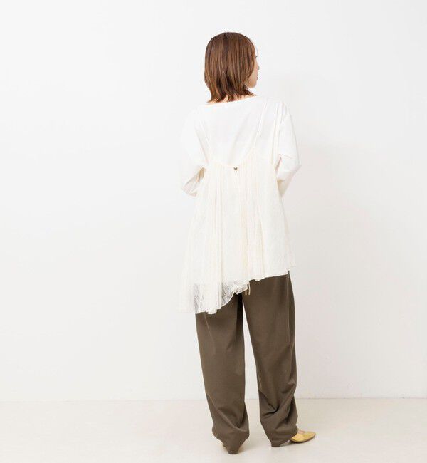 NOLLEY'S「【WEB限定】ウォッシャブルアシメレースキャミ」|キャミソール|