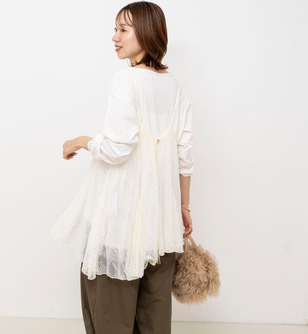 NOLLEY'S「【WEB限定】ウォッシャブルアシメレースキャミ」|キャミソール|