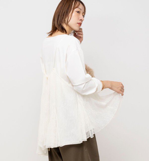 NOLLEY'S「【WEB限定】ウォッシャブルアシメレースキャミ」|キャミソール|