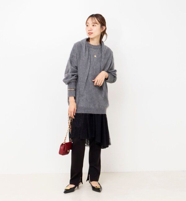 NOLLEY'S「【WEB限定】ウォッシャブルアシメレースキャミ」|キャミソール|