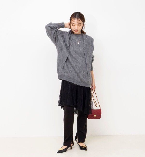 NOLLEY'S「【WEB限定】ウォッシャブルアシメレースキャミ」|キャミソール|