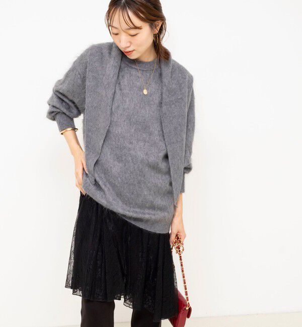 NOLLEY'S「【WEB限定】ウォッシャブルアシメレースキャミ」|キャミソール|