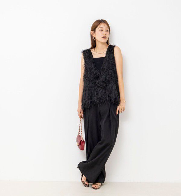 NOLLEY'S「【WEB限定】ウォッシャブルシアーフェザータンク」|シャツ・ブラウス|
