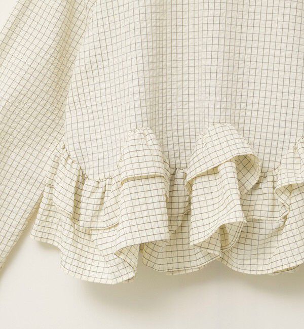 NOLLEY'S「【WEB限定】ウォッシャブル2WAYチェックペプラムフリルブラウス」|シャツ・ブラウス|