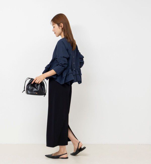 NOLLEY'S「【WEB限定】ウォッシャブル2WAYチェックペプラムフリルブラウス」|シャツ・ブラウス|