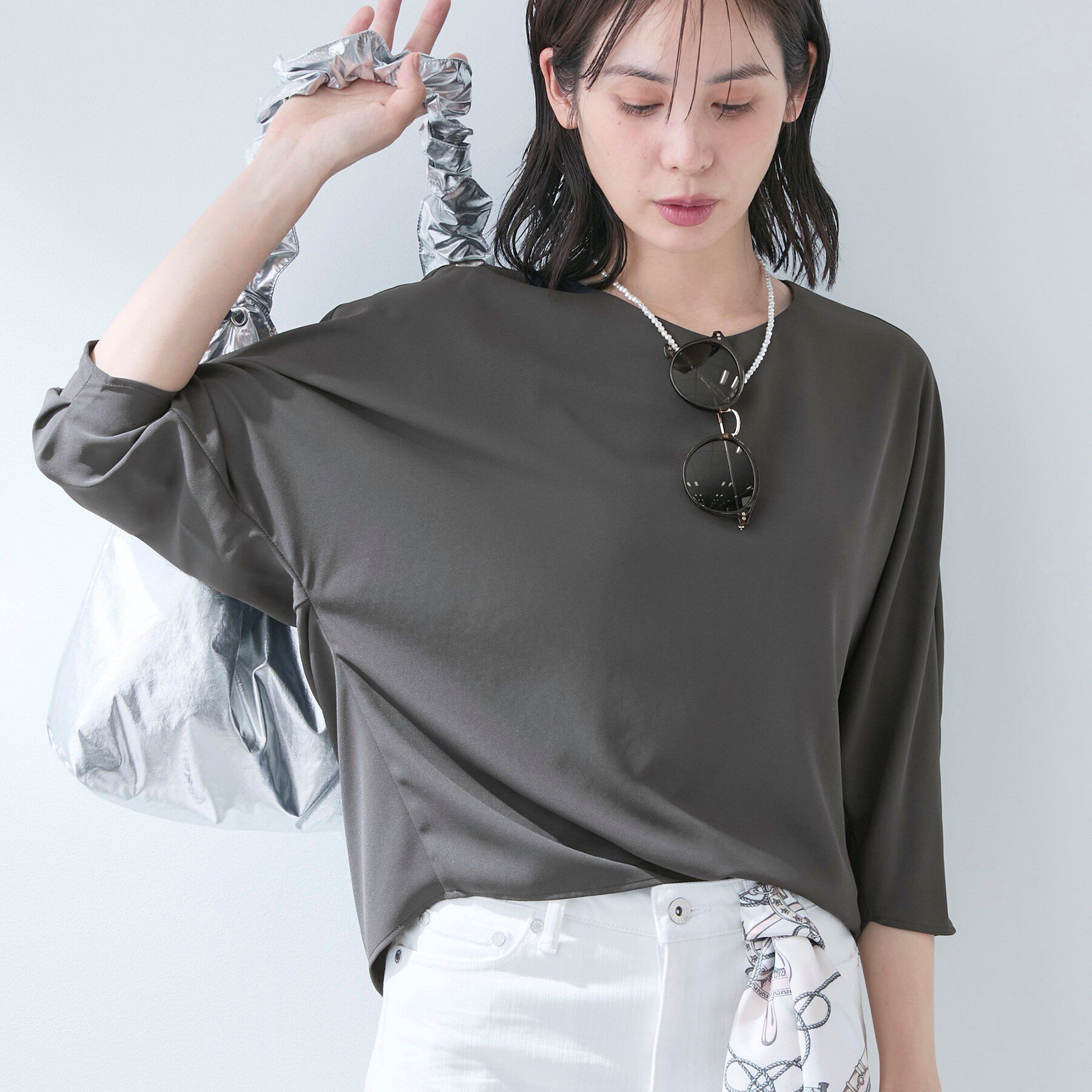 INDIVI「【接触冷感／透湿／着る日傘】ドルマントップス」|シャツ・ブラウス|
