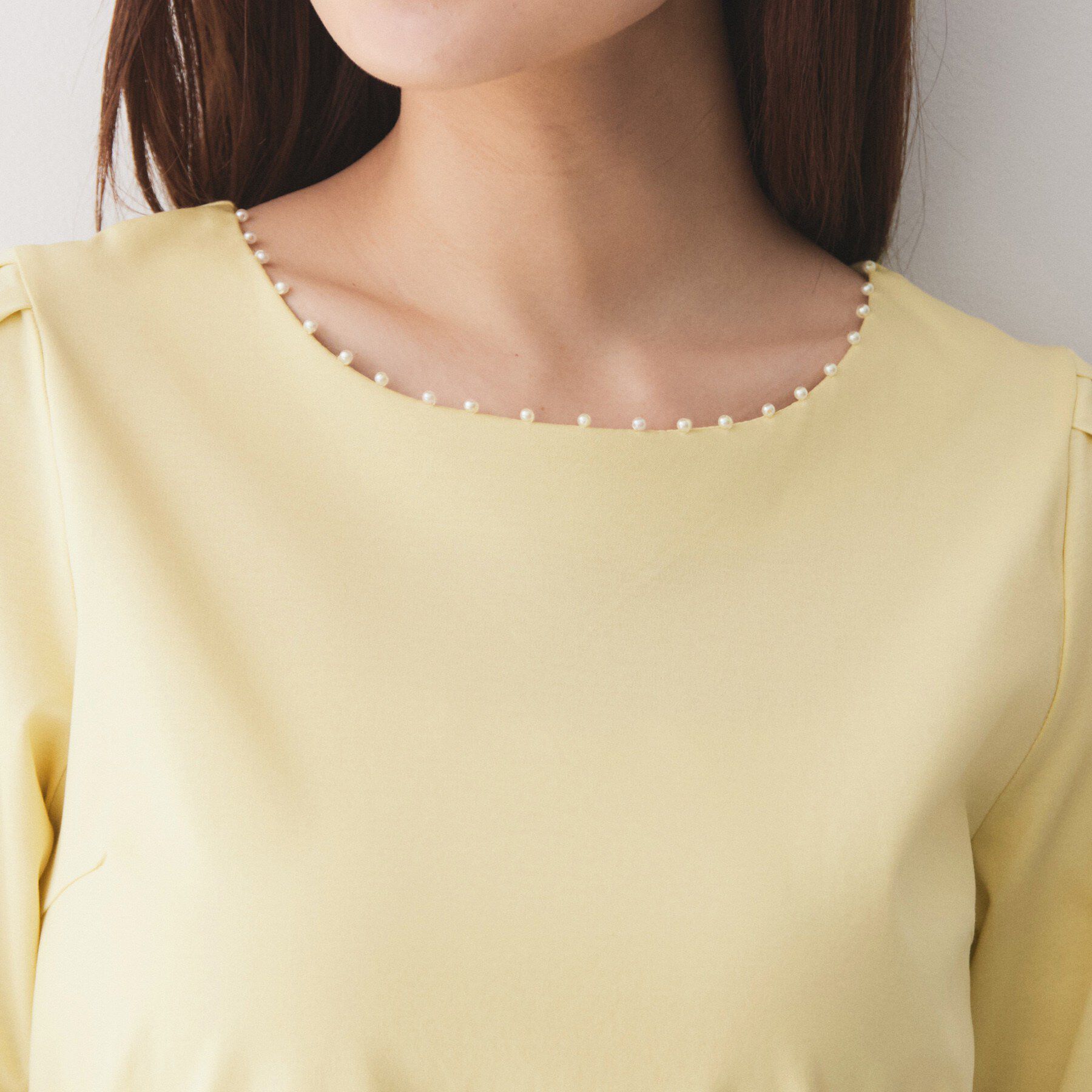 index「【接触冷感／UVケア】パール調ネックタックスリーブトップス《洗濯機OK／6col》」|Tシャツ・カットソー|