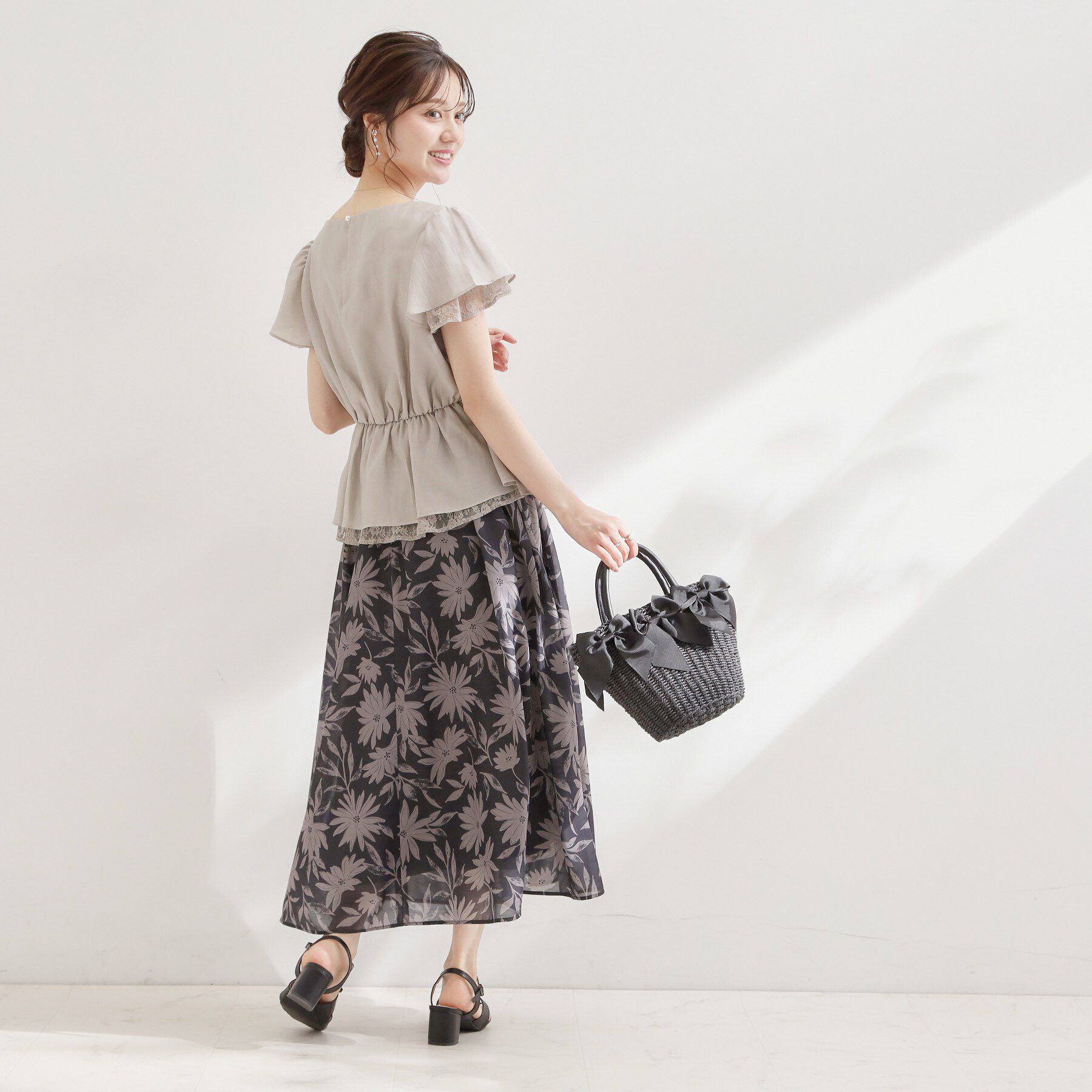 Couture broach「【洗える】レースティアード ペプラムブラウス」|シャツ・ブラウス|