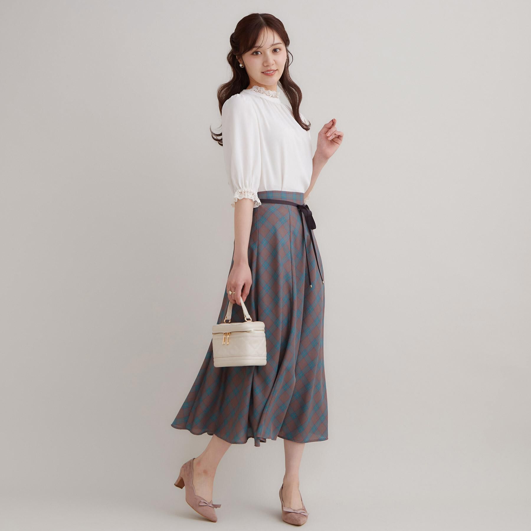 Couture broach「【大人上品・前後2WAY】エンブロレース 5分袖ブラウス【洗濯機可】」|シャツ・ブラウス|