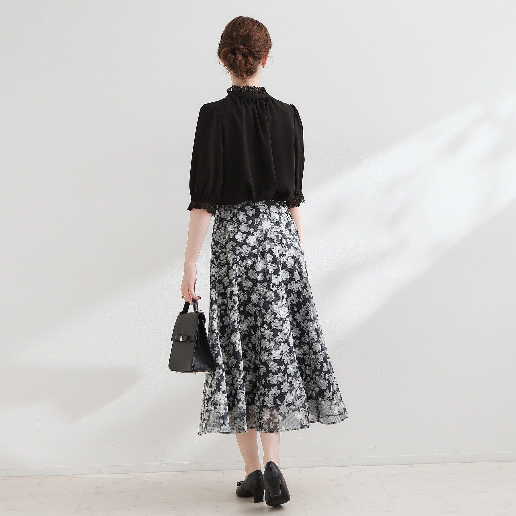 Couture broach「【大人上品・前後2WAY】エンブロレース 5分袖ブラウス【洗濯機可】」|シャツ・ブラウス|