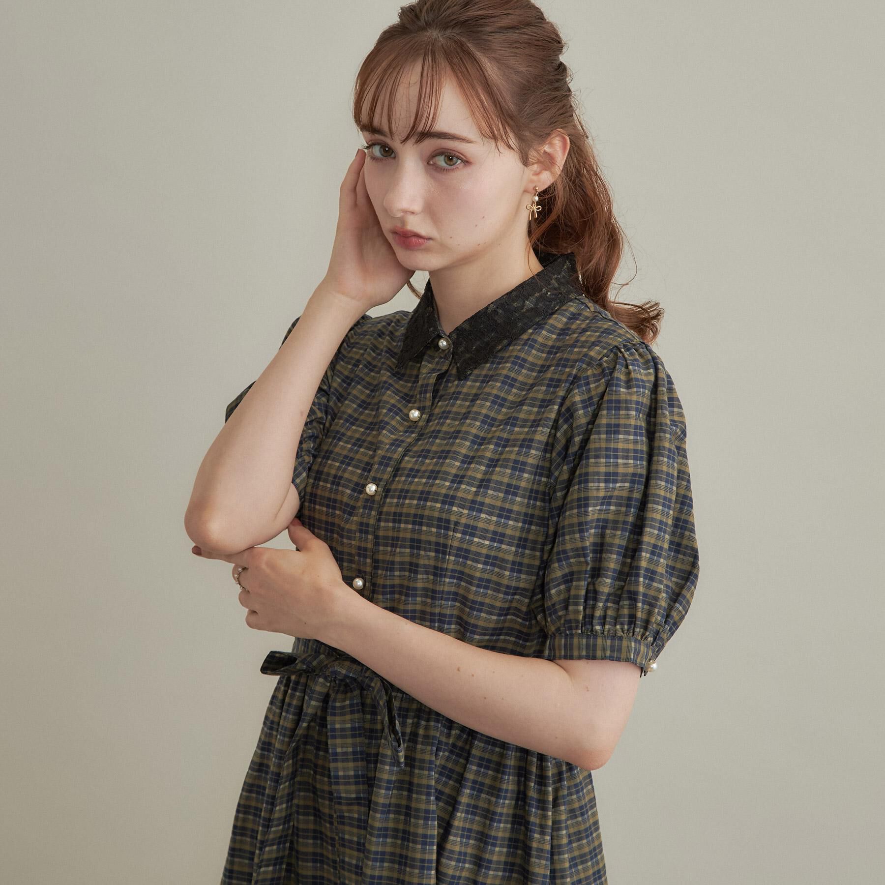 Couture broach「【大人の甘辛バランス】チェック柄ワンピース」|ワンピース|