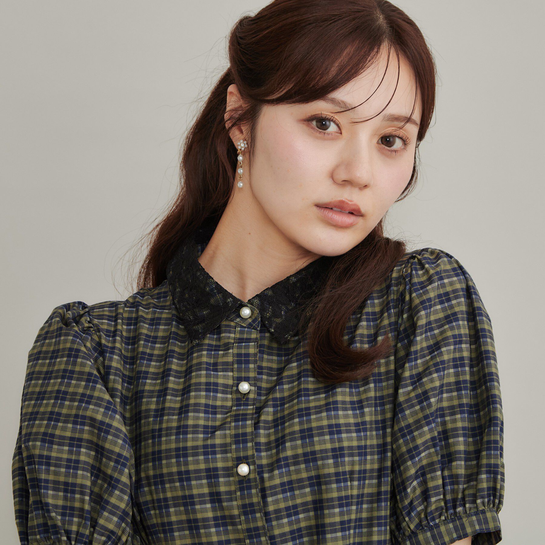 Couture broach「【大人の甘辛バランス】チェック柄ワンピース」|ワンピース|
