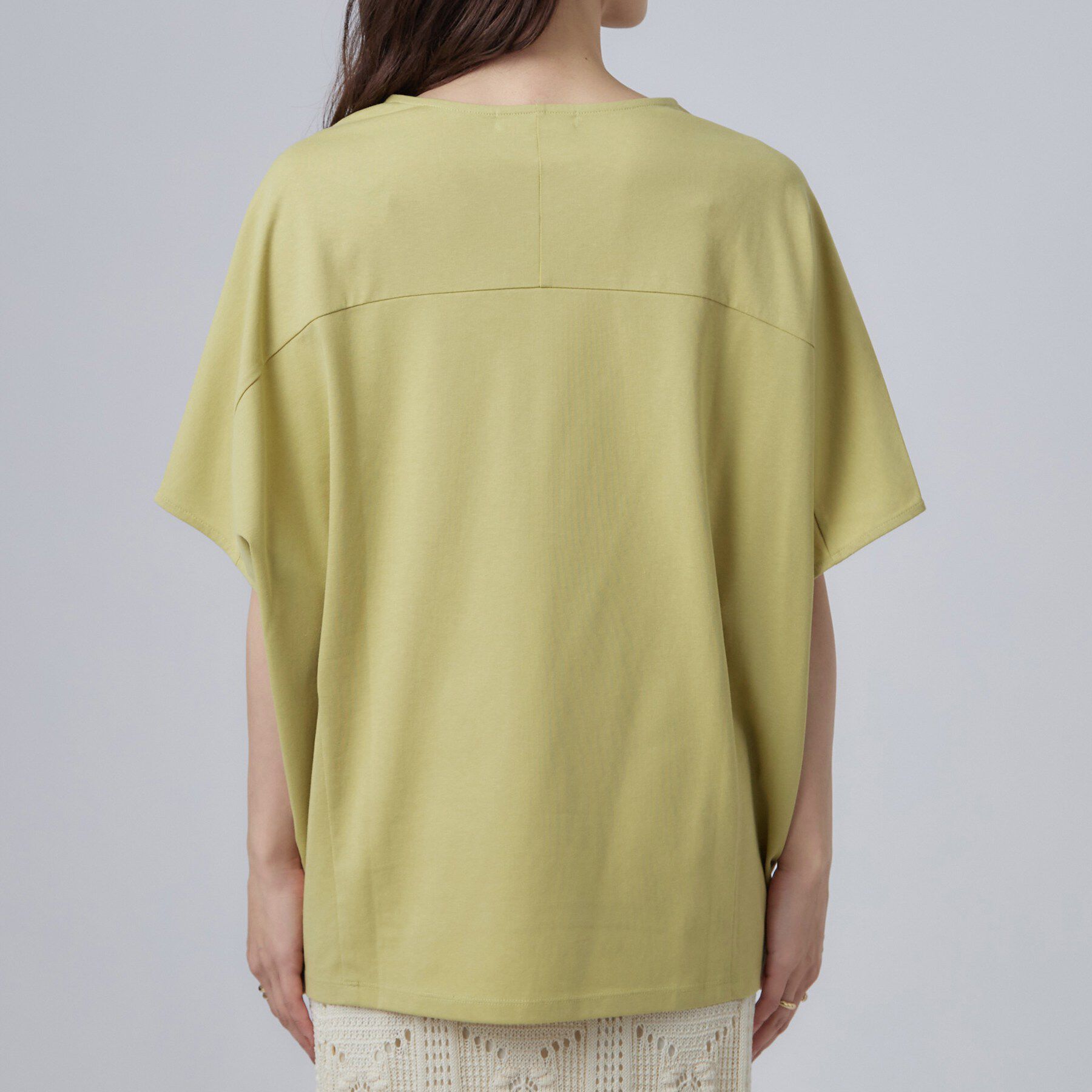 SHOO･LA･RUE「【ひんやり/体型カバー】インせず着られる 上品見えのドルマントップス」|Tシャツ・カットソー|