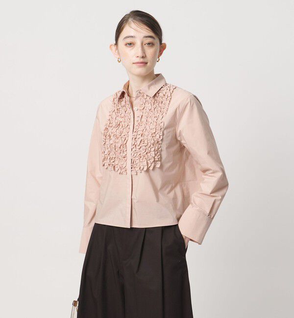 UNITED ARROWS「ファブリカ ミニフリル シャツ」|シャツ・ブラウス|LT.PINK