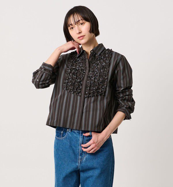 UNITED ARROWS「ファブリカ ミニフリル シャツ」|シャツ・ブラウス|