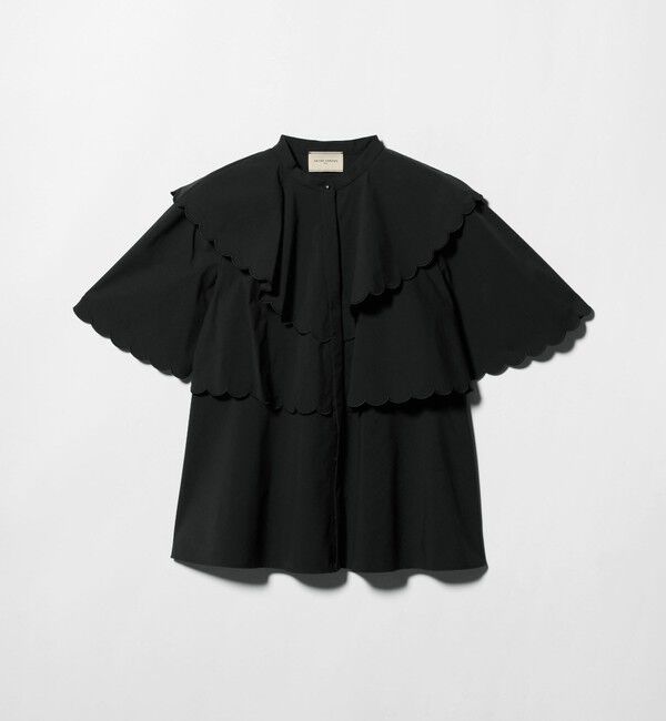 UNITED ARROWS「スカラップ フリル ブラウス ‐はっ水 UVカット 防しわ ウォッシャブル‐」|シャツ・ブラウス|