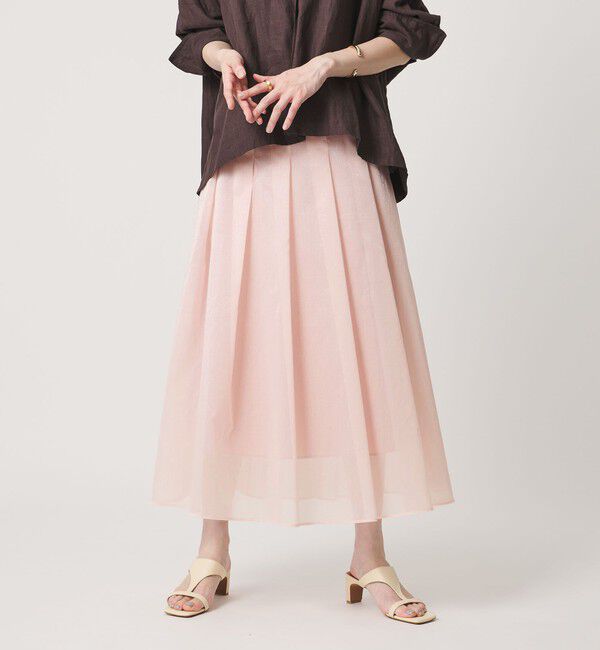 UNITED ARROWS「LINEAESSE シアー スカート ‐ウォッシャブル‐」|スカート|