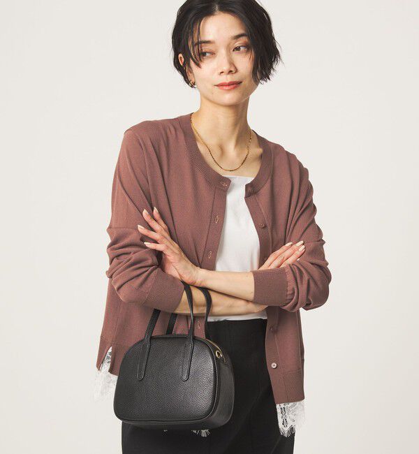 UNITED ARROWS green label relaxing「裾レース ドッキング ニット カーディガン」|カーディガン|