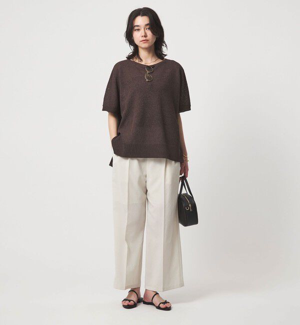 UNITED ARROWS green label relaxing「【結論シリーズ】ドライクロス ニーハイワイド オフホワイト マシンウォッシャブル  通気性」|その他|