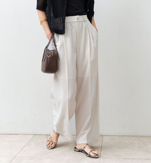 UNITED ARROWS green label relaxing「【結論シリーズ】ドライクロス ニーハイワイド オフホワイト マシンウォッシャブル  通気性」|その他|