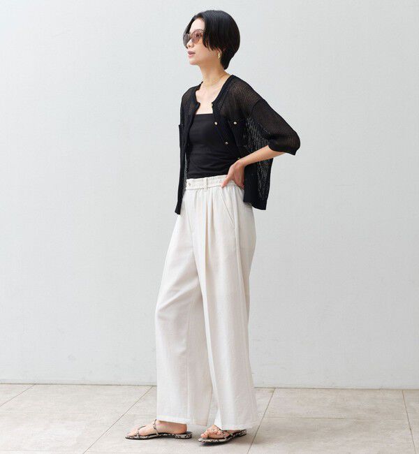UNITED ARROWS green label relaxing「【結論シリーズ】ドライクロス ニーハイワイド オフホワイト マシンウォッシャブル  通気性」|その他|