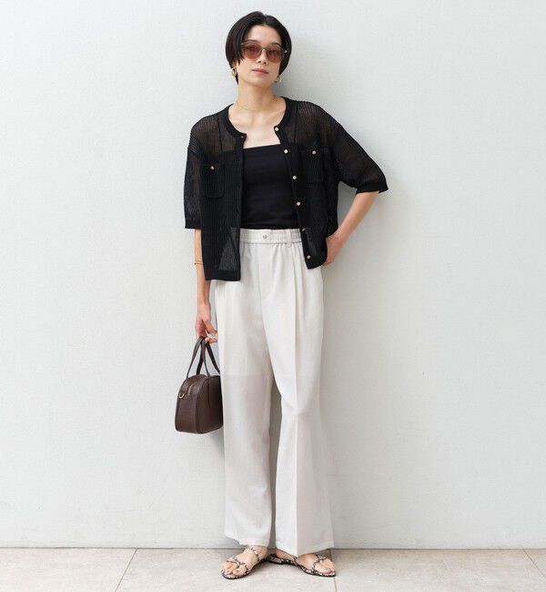 UNITED ARROWS green label relaxing「【結論シリーズ】ドライクロス ニーハイワイド オフホワイト マシンウォッシャブル  通気性」|その他|