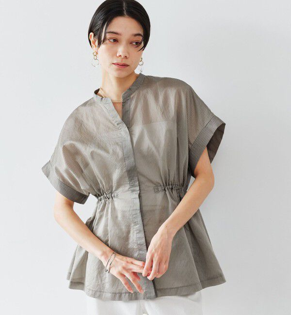UNITED ARROWS green label relaxing「【結論シリーズ】ギャザーハイウエストブラウス」|シャツ・ブラウス|MOCA
