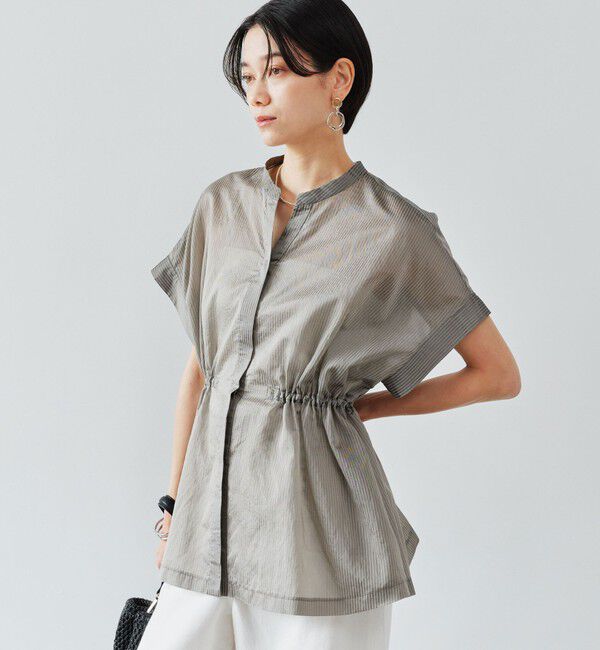 UNITED ARROWS green label relaxing「【結論シリーズ】ギャザーハイウエストブラウス」|シャツ・ブラウス|
